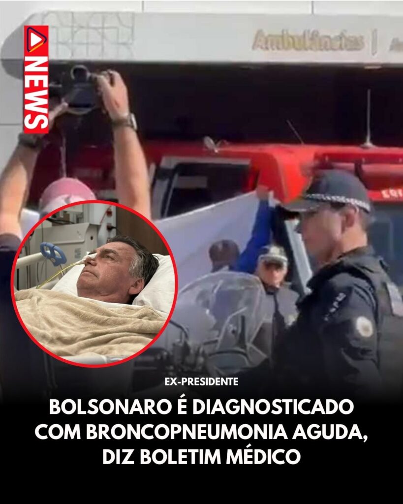 Bolsonaro é diagnosticado com broncopneumonia aguda, diz boletim