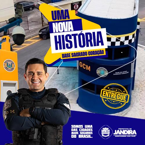 Jandira inaugura nova base da GCM no bairro Sagrado Coração